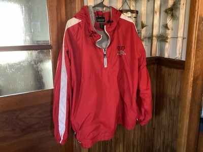 Vandal Athletics XXXL Half zip Holloway pullover jacket outerwear Red white Grey