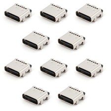 10Pcs USB 3.1 Type-C 24-Pin SMT Female Socket Charging Data Port PCB Connector n