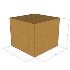 15 14x14x12 Kraft Brown Corrugated Shipping Boxes 32 ECT Single-Wall New