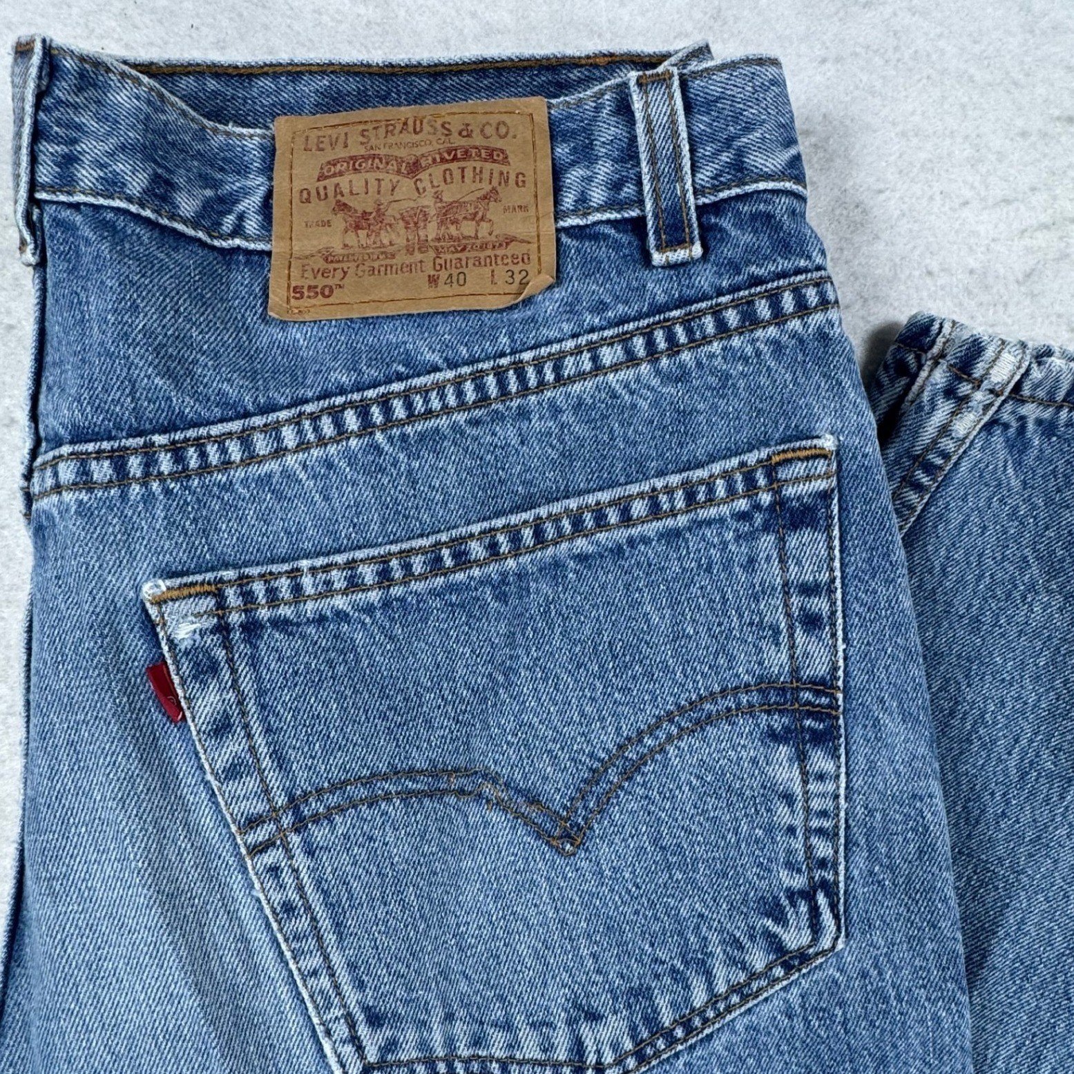 Mens 40x32 Blue Made In Usa Y2k
