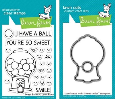 Bundle 2 Items Sweet Smiles Clear Stamp LF895 Die LF896 Set Craft Scrapbooking