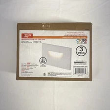 CLOUDY BAY 120V Dimmable LED Indoor Outdoor Step Light 4.75" 3pack, White 3W