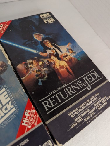 Star Wars Original Trilogy VHS CBS FOX Red Corner Hi-Fi Stereo Original Owner - Foto 5 di 8