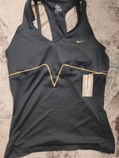 NWT Rare 2011 Nike Maria Sharapova Tennis Tank Top Dress Black Gold Large