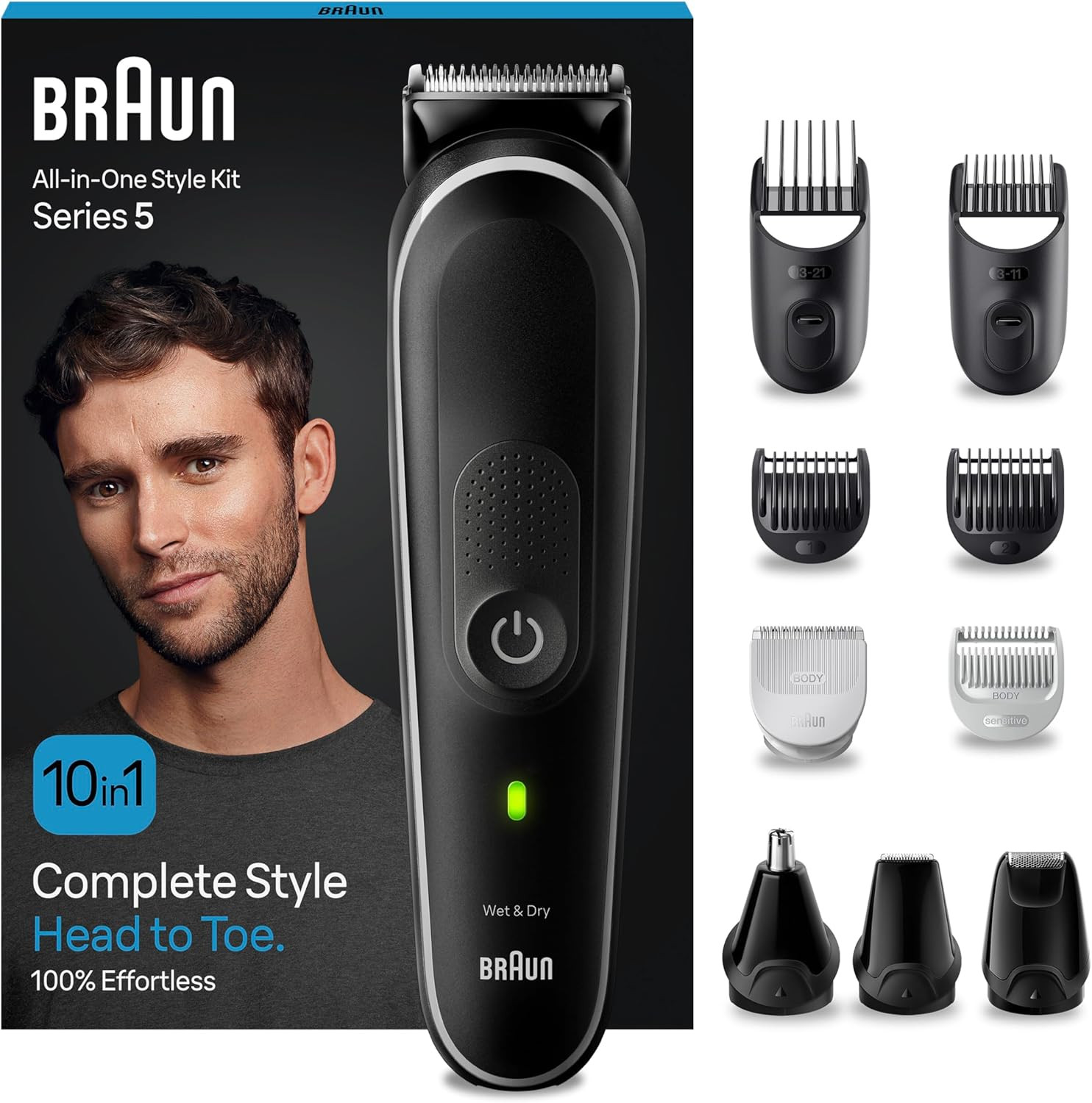 Rasoio Barba e Capelli Professionale - Styling Kit Regolabarba Alta Precisione