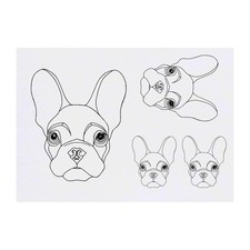 4 x 'French Bulldog' Temporary Tattoos / Transfers TO00014019 