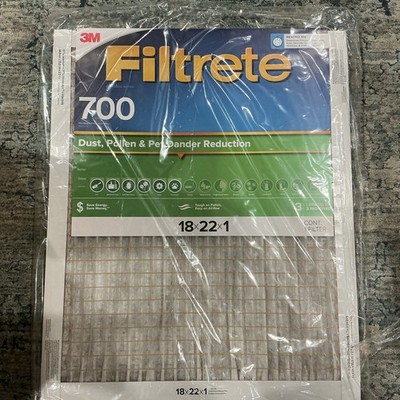3Pack Filtrete 18x22x1 Air Filter MPR 700 Dust Pollen Pet Dander 3M Sealed
