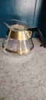 Vintage Gold Striped Pyrex Coffee Carafe Art Deco