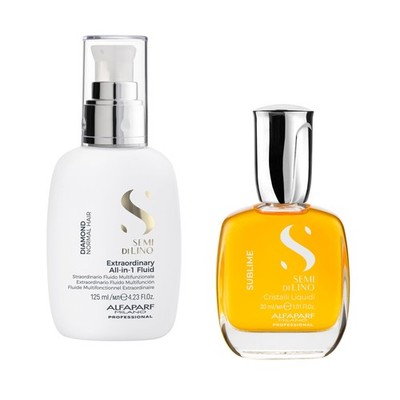 Alfaparf Milano Semi Di Lino Cristalli Liquidi Hair Oil Serum And Diamond