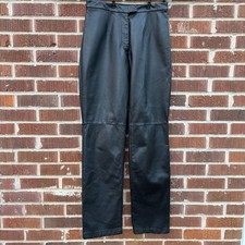 Massini Women's Size 8 Vintage Straight leg Leather Pants zipper