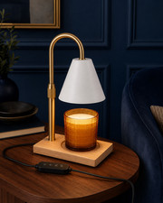 Mikasa Adjustable Height Candle Warmer Lamp Timer White Gold