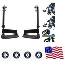 Wheelchair Elevating Legrests  Composite Footplates Non-Padded Calf Supports,...