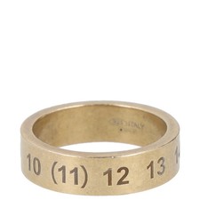 MAISON MARGIELA Unisex Ring Metal Band Yellow Gold Round Engraved Size L RRP 450