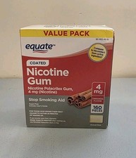 Equate Nicotine Gum Coated Cinnamon Flavor 4mg 160CT Free Shipping Exp 06/2027
