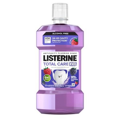 Listerine Total Care Kids Mouthwash, ADA Accepted, Alcohol Free Anticavity Sodiu