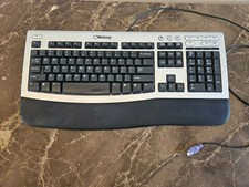 ~ Vintage GATEWAY Black & Silver Ergonomic Ke...