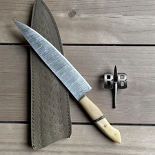 Handmade Damascus Steel Custom Camel Bone Style Chef Knife