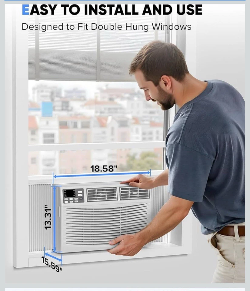 Aire acondicionado ventana Pioneer 8000 BTU ventana inteligente es perfecto para refrigeración Foto 2 de 4
