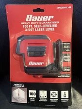 Bauer 3 Dot Laser Level 20201L-B 100ft. Self Leveling 2 Plumb Dots 1 Horiz. Dot