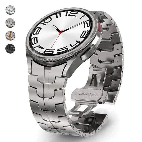 For Samsung Galaxy Watch 6 4 5 Pro 43mm 47mm Classic Stianless Steel Band Strap - Picture 3 of 47