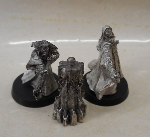 GW Tabletop Miniature Mensch Saruman vs Gandalf Palantir Metall OOP HdR LotR - Picture 2 of 7