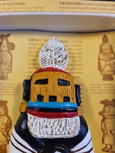 Kachina Puppe Hopi & Zuni Indianer Wandbehang Skulptur Neu im Karton - Bild 2 von 24