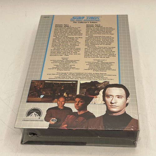 Star Trek Next Generation VHS Descent Part 1 And 2 - New - Foto 9 di 10
