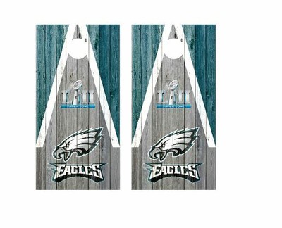 Six Philadelphia Eagles vs Baltimore Ravens Cornhole Decals DIY Vinyl Sticker Set For Bean Bag Toss 6 Vinyl Decals for Board Building /& Decorating Decal Sticker Hub