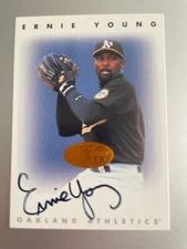 1996 Leaf Signature Series Auto Bronze Ernie Young Autographed Baseball Card