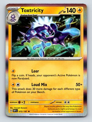 デツノイオ HP140 ポケモンカード Stage 1 Toxtricity HP 140 Leer Loud Mix Electric Punk Pokemon Card