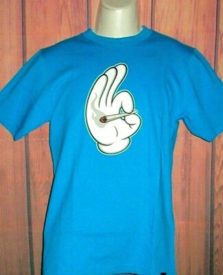 MENS ECKO UNLTD TURQUOISE SMOKING T-SHIRT SIZE M