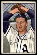 1952 Bowman #190 Dick Fowler Philadelphia Athletics EX-EXMINT