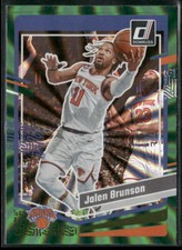Jalen Brunson 2023-24 Donruss #189 Green Laser Holo