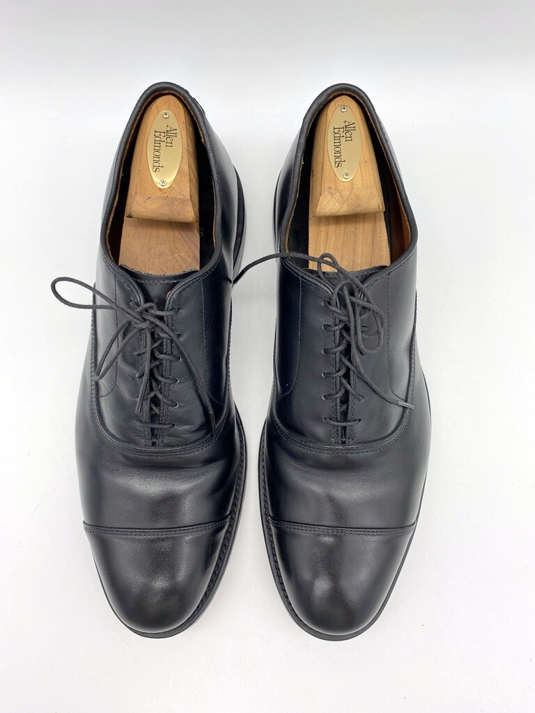 Allen Edmonds Black Park Avenue 9 1/2 D Mans Lace Up Oxford Shoe 