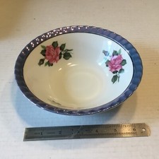 Vintage Enico Made in Japan Floral Porcelain Berry/Dessert Bowls Pair