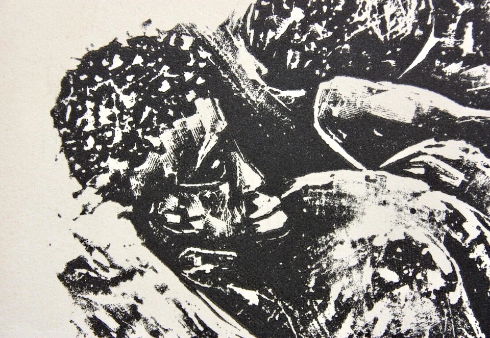 Karl-Heinz Hansen Bahia (1915-1978) Holzschnitt, figürliche Komposition, um 1960 - Bild 3 von 4