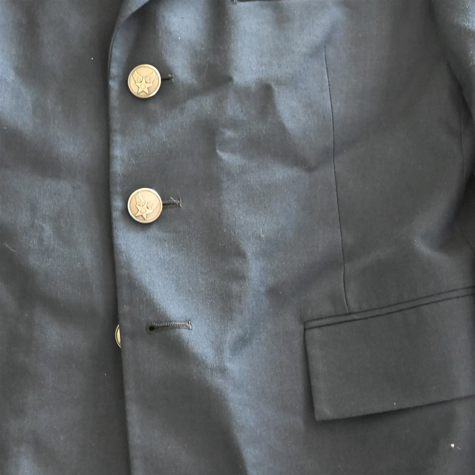 USAF Military 40S 32x28 Blue 1620 Wool Mens Service Coat Jacket Pants Suit - Image 3 of 4