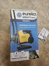 Eureka Mighty Mite Canister Vacuum Cleaner  Yellow And Light Weight Opened Box