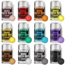 12 Colors Edible Glitter Pack, Cocktail Glitter Food Glitter Edible Dust, Vegan