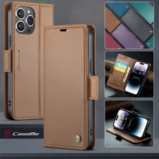 CaseMe For iPhone 11 12 13 14 15 16 17 Magnetic Leather Wallet Case Flip Cover