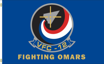 USN US NAVY VFC-12 Fighting Omars 3x5 ft Single-Sided Flag Banner