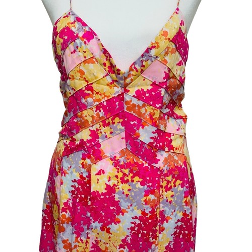 Diane Von Furstenberg Babydoll abito slip donna 6 seta floreale spaghetti strap - Foto 4 di 13