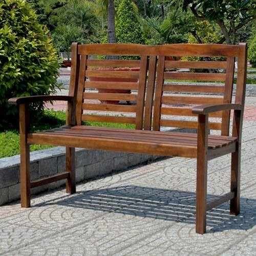 Traditional Outdoor Acacia Wood Picnic Bench Weather Resistant