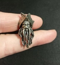 EDC King Pirate Brass Skull Beads Knife Paracord Pendant DIY Rope Bracelet Tool