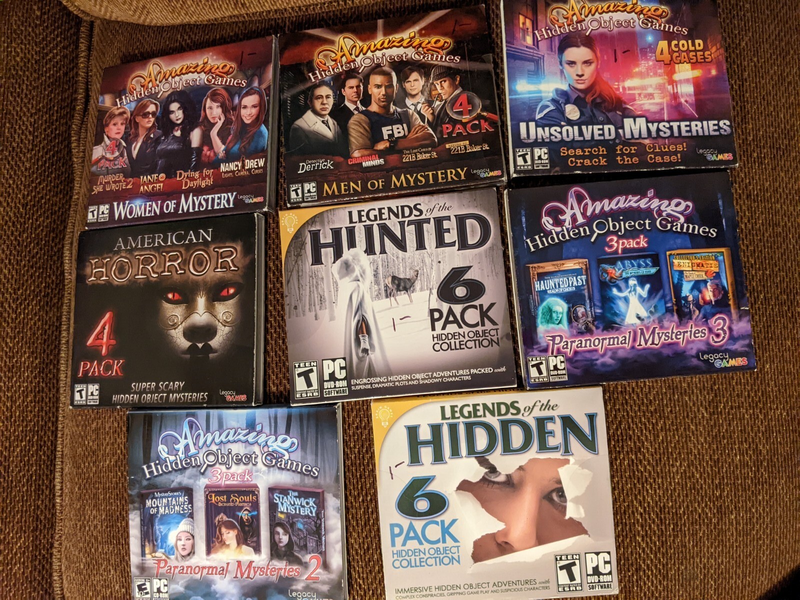 Lot of 8 Hidden Object PC Games eBay