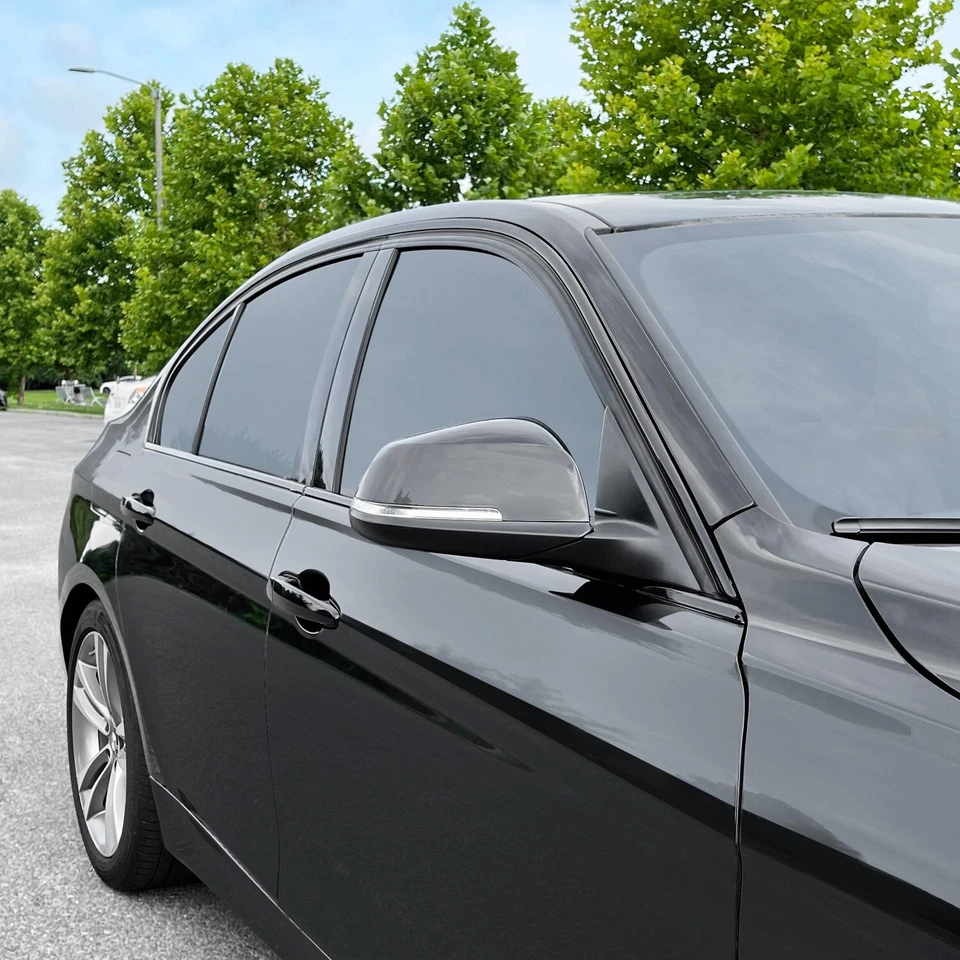 Sobreposição de vinil blackout cromado para 2012-18 BMW 3 Series F30 acabamento de janela - Imagem 4 de 4