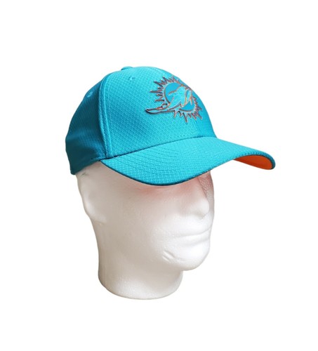 New Era 39Thirty 2018 Miami Dolphins Aqua NFL Training Camp Primary Flex Hat S/M - Picture 3 of 10