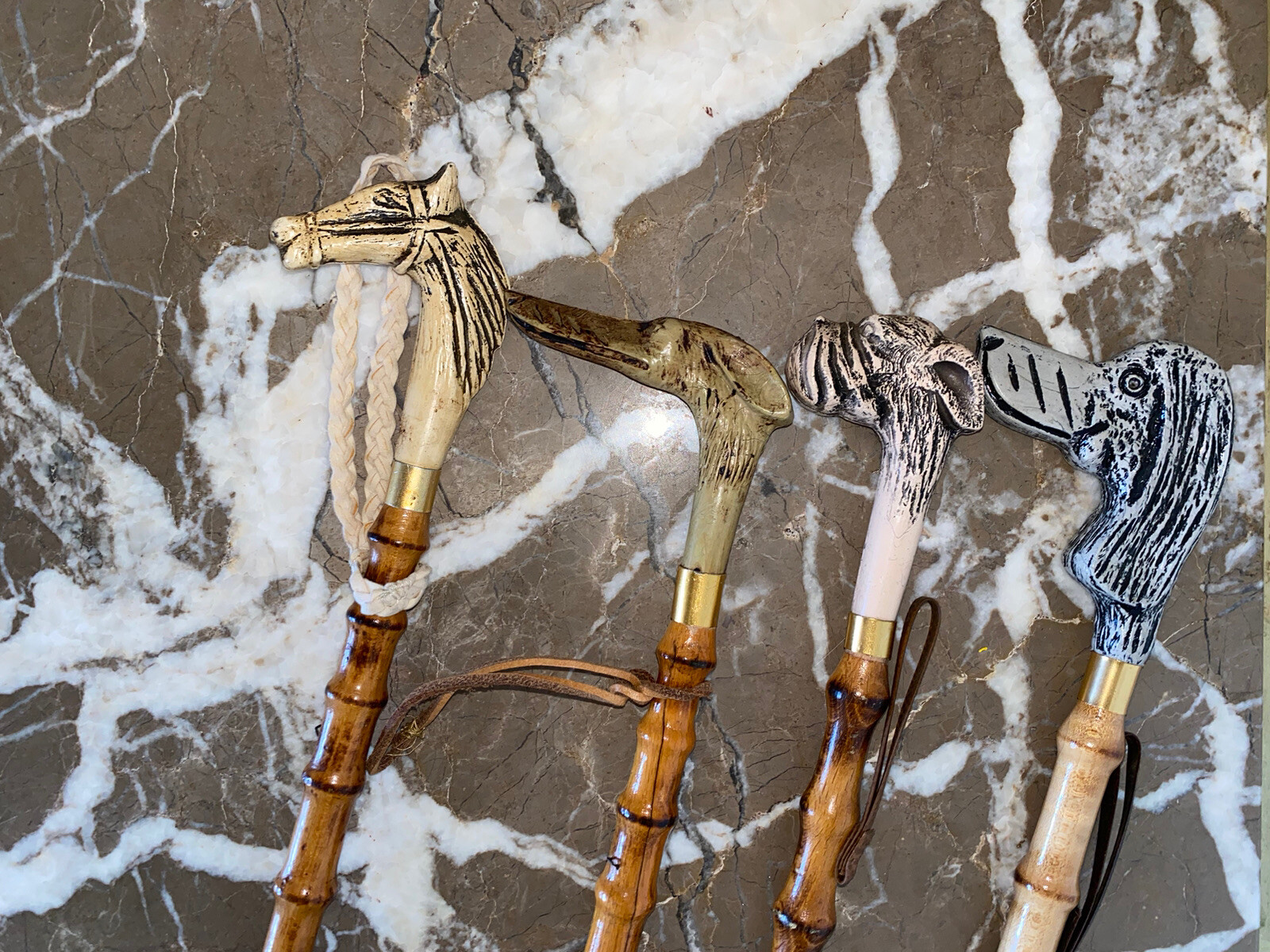 Vintage Shoe Horn Bamboo Wood & Plastic Made In Italy Gem