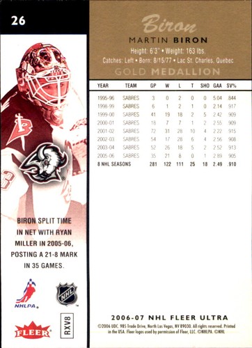 2006-07 Fleer Ultra NHL Hockey SPs RCs Inserts Stars VOUS CHOISISSEZ 🥅🏒 Upper Deck - Photo 94 sur 249