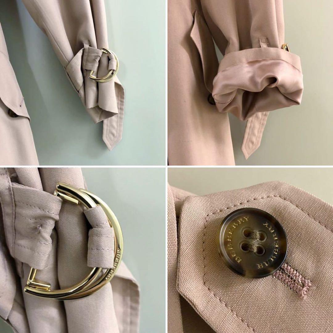 Burberry Dusty Pink Silk Short Trench Coat Women's | eBay